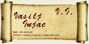 Vasilj Injac vizit kartica
